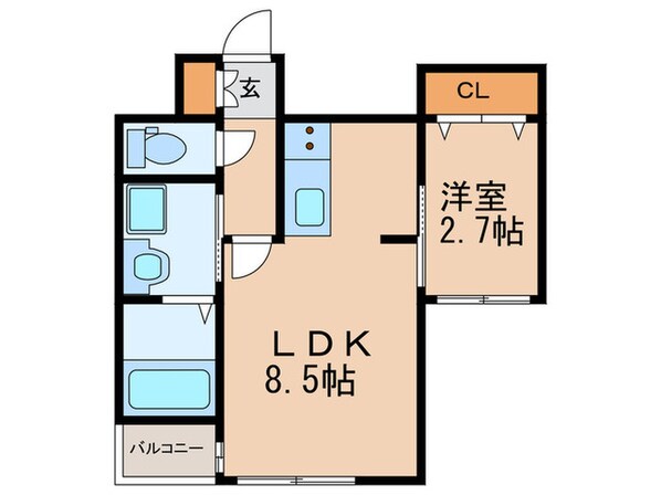 エンクレスト博多GATE（1106）の物件間取画像